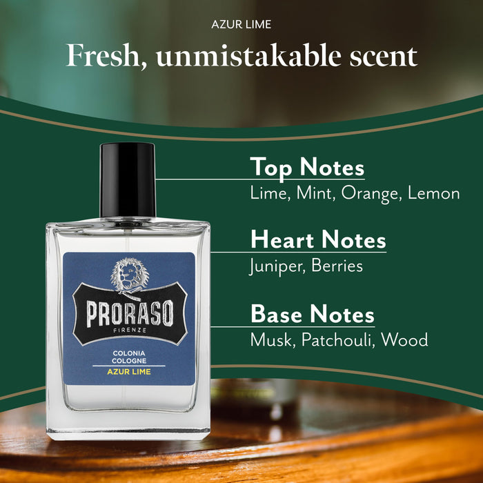 Proraso Azur & Lime Eau de Cologne 100ml Spray