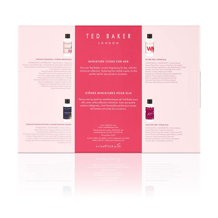 Ted Baker Icons Gift Set 15ml EDT Woman Original + 15ml EDT Woman Limited Edition + 15ml EDT W For Her + 15ml EDT X20 For Her