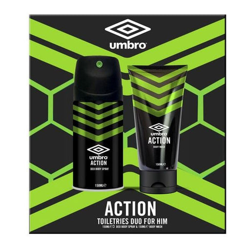 Umbro Action Gift Set 150ml Body Spray + 150ml Body Wash