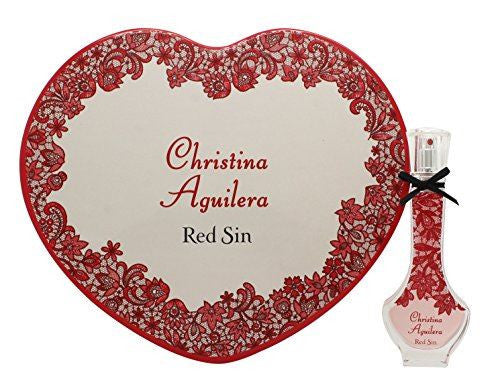 Christina Aguilera Red Sin Gift Set 30ml EDP + Tin Heart Box - Fragrance at MyPerfumeShop by Christina Aguilera
