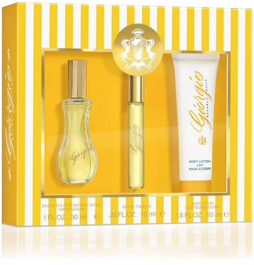 Giorgio Beverly Hills Giorgio Yellow 3 Piece Gift Set - Eau de Toilette at MyPerfumeShop by Giorgio Beverly Hills