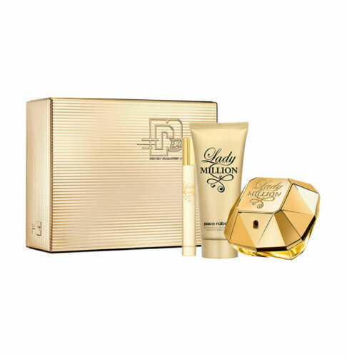 Paco Rabanne Lady Million Gift Set 80ml EDP + 10ml EDP + 100ml Body Lotion - Fragrance at MyPerfumeShop by Paco Rabanne